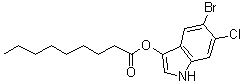 Nonanoic acid 5-bromo-6-chloro-1H-indol-3-yl ester molecular structure (CAS 682802-80-8)