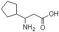 3-氨基-3-环戊基丙酸分子结构 (CAS 682804-23-5)