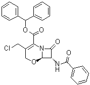(6R-cis)-7-(Benzoylamino)-3-(chloromethyl)-8-oxo-5-oxa-1-azabicyclo[4.2.0]oct-2-ene-2-carboxylic acid diphenylmethyl ester molecular structure (CAS 68314-04-5)