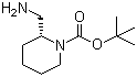 结构式 CAS# 683233-14-9, (2R)-2-(氨基甲基)哌啶-1-甲酸叔丁酯