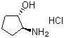 结构式 CAS# 68327-04-8, 反式-(1S,2S)-2-氨基环戊醇盐酸盐
