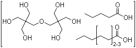 Decanoic acid mixed esters with dipentaerythritol octanoic acid and valeric acid molecular structure (CAS 68441-66-7)