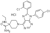 结构式 CAS# 686347-12-6, 奥特那班盐酸盐