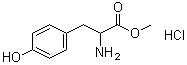 structure of CAS# 68697-61-0, DL-Tyrosine methyl ester hydrochloride;2-Amino-3-(4-hydroxyphenyl)propionic acid methyl ester hydrochloride