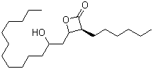 结构式 CAS# 68711-40-0, (3S,4S)-3-己基-4-[(S)-2-羟基十三烷基]-2-氧杂环丁酮
