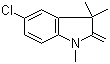 结构式 CAS# 6872-17-9, 5-氯-1,3,3-三甲基-2-亚甲基吲哚啉