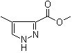 structure of CAS# 68809-58-5, Methyl 4-methylpyrazole-3-carboxylate;4-Methyl-1H-pyrazole-3-carboxylic acid methyl ester