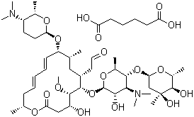 structure of CAS# 68880-55-7, Spiramycin adipate;Spiramycin,hexanedioate