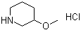 structure of CAS# 688809-94-1, 3-Methoxypiperidine hydrochloride;3-(Methyloxy)piperidine hydrochloride