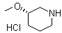 (S)-3-甲氧基哌啶盐酸盐分子结构 (CAS 688809-96-3)