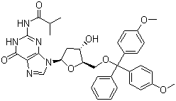 5'-O-Dimethoxytrityl-N-isobutyryl-deoxyguanosine molecular structure (CAS 68892-41-1)