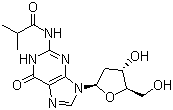结构式 CAS# 68892-42-2, N2-异丁酰-2'-脱氧鸟苷; N2-异丁酰-2'-脱氧鸟甙