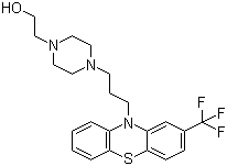 结构式 CAS# 69-23-8, 氟奋乃静