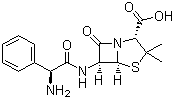 Ampicillin molecular structure (CAS 69-53-4)