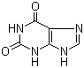 结构式 CAS# 69-89-6, 黄嘌呤; 2,6-二羟基嘌呤; 嘌呤-2(3H),6(1H)-二酮