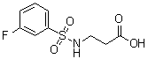 结构式 CAS# 690646-10-7, N-[(3-氟苯基)磺酰基]-beta-丙氨酸