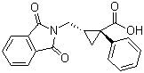 structure of CAS# 69160-56-1, (Z)-1-Phenyl-2-(phthalimidomethyl)cyclopropanecarboxylic acid;cis-2-[(1,3-Dihydro-1,3-dioxo-2H-isoindol-2-yl)methyl]-1-phenylcyclopropanecarboxylic acid