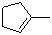 structure of CAS# 693-89-0, 1-Methylcyclopentene;1-Methyl-1-cyclopentene
