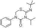 structure of CAS# 69327-76-0, Buprofezin;2-((1,1-Dimethylethyl)imino)tetrahydro-3-(1-methylethyl)-5-phenyl-4H-1,3,5-thiadiazin-4-one; 2-(tert-Butylimino)-3-isopropyl-5-phenylperhydro-1,3,5-thidiazin-4-one; Applaud; NNI 750