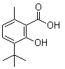 3-(叔丁基)-2-羟基-6-甲基苯甲酸分子结构 (CAS 6934-03-8)