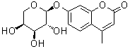 7-(alpha-L-Arabinopyranosyloxy)-4-methyl-2H-1-benzopyran-2-one molecular structure (CAS 69414-26-2)