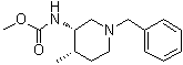 rel-N-[(3R,4R)-4-Methyl-1-(phenylmethyl)-3-piperidinyl]carbamic acid methyl ester molecular structure (CAS 694495-65-3)