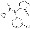 structure of CAS# 69581-33-5, Cyprofuram;Vinicur; N-(3-Chlorophenyl)-N-(tetrahydro-2-oxo-3-furanyl)cyclopropanecarboxamide
