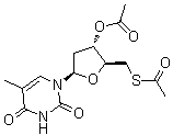5'-Thiothymidine 3',5'-diacetate molecular structure (CAS 6959-79-1)