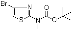 tert-Butyl (4-bromothiazol-2-yl)methylcarbamate molecular structure (CAS 697299-87-9)