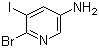 6-溴-5-碘吡啶-3-胺分子结构 (CAS 697300-68-8)