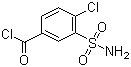 structure of CAS# 70049-77-3, 4-Chloro-3-sulfamoylbenzoyl chloride;3-(Aminosulphonyl)-4-chlorobenzoyl chloride