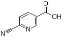 结构式 CAS# 70165-31-0, 6-氰基烟酸; 6-氰基吡啶-3-甲酸