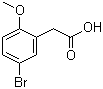 结构式 CAS# 7017-48-3, 5-溴-2-甲氧基苯乙酸