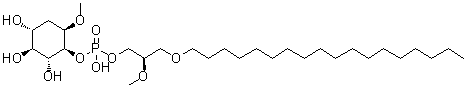 1-Deoxy-6-O-methyl-L-chiro-inositol 5-[(2R)-2-methoxy-3-(octadecyloxy)propyl hydrogen phosphate] molecular structure (CAS 701976-54-7)