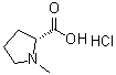 结构式 CAS# 702710-17-6, 1-甲基-D-脯氨酸盐酸盐