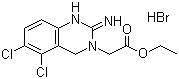 5,6-二氯-3,4-二氢-2(1H)-亚胺喹唑啉-3-乙酸乙酯氢溴酸盐分子结构 (CAS 70381-75-8)