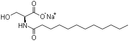 Sodium N-dodecanoyl-L-serinate molecular structure (CAS 70609-64-2)