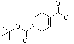 structure of CAS# 70684-84-3, 1-(tert-Butoxycarbonyl)-1,2,3,6-tetrahydropyridine-4-carboxylic acid