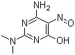 结构式 CAS# 70700-44-6, 4-氨基-2-二甲基氨基-6-羟基-5-亚硝基嘧啶