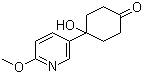 结构式 CAS# 708273-57-8, 4-羟基-4-(6-甲氧基吡啶-3-基)环己酮