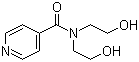 structure of CAS# 70892-82-9, N,N-Bis(2-hydroxyethyl)isonicotinamide;N,N-Bis(2-hydroxyethyl)-4-pyridinecarboxamide
