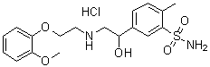 Amosulalol hydrochloride molecular structure (CAS 70958-86-0)