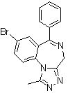 结构式 CAS# 71368-80-4, 溴马唑仑