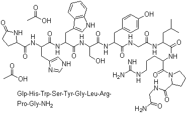 structure of CAS# 71447-49-9, Gonadorelin diacetate