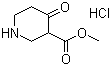 结构式 CAS# 71486-53-8, 4-氧代-3-哌啶甲酸甲酯盐酸盐