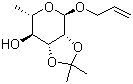 Allyl 2,3-O-isopropylidene-alpha-L-rhamnopyranoside molecular structure (CAS 71695-57-3)
