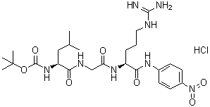 N-[(1,1-Dimethylethoxy)carbonyl]-L-leucylglycyl-N-(4-nitrophenyl)-L-argininamide monohydrochloride molecular structure (CAS 71730-95-5)