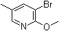structure of CAS# 717843-56-6, 3-Bromo-2-methoxy-5-methylpyridine
