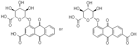 3(or 6)-Carboxy-9,10-dihydro-9,10-dioxo-1-anthracenyl beta-D-glucopyranosiduronic acid molecular structure (CAS 71938-10-8)