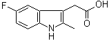 结构式 CAS# 71987-67-2, (5-氟-2-甲基-1H-吲哚-3-基)乙酸